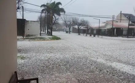 Temporal de granizo y viento causó destrozos en el sur santafesino