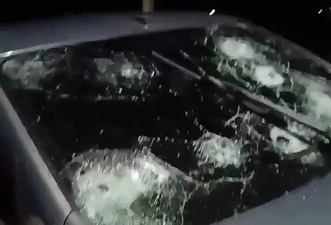 Granizo gigante golpeó una ciudad brasileña cerca de Corrientes