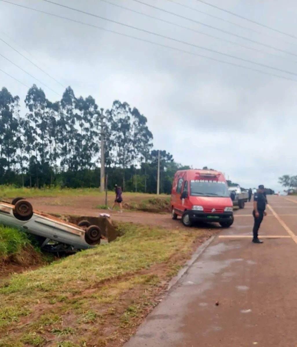 Una mujer despistó con su auto en la ruta 14 y resultó ilesa