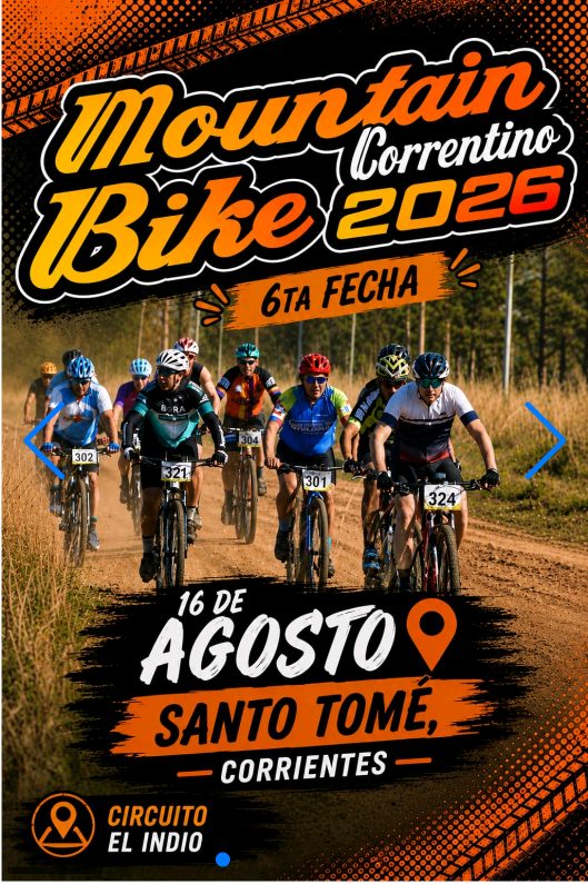 Santo Tomé será sede de la 6ta fecha del Correntino de Mountain Bike