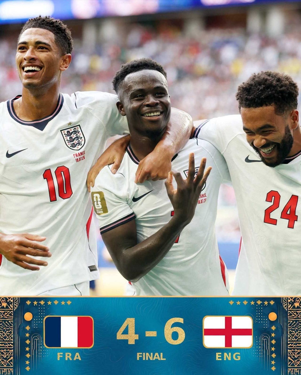 Inglaterra venció a Francia y se quedó con el tercer puesto