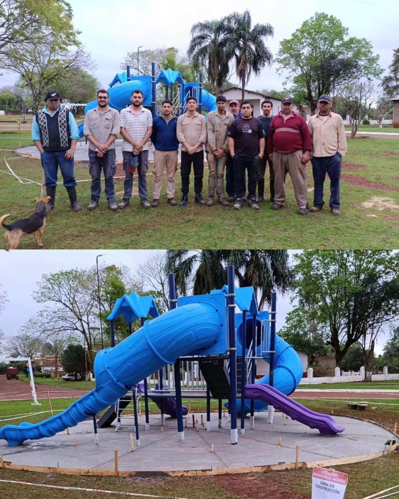 Garaví renueva su plaza con un nuevo juego infantil