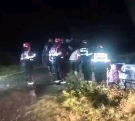 Volcó un auto con un bebé a bordo en Ruta 119