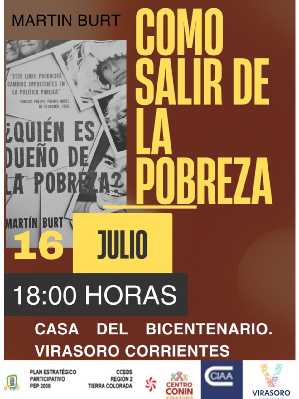 Cómo salir de la pobreza: charla abierta el 16 de julio