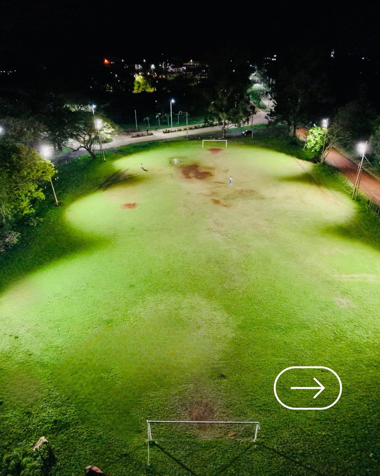 Renovaron la iluminación de la cancha de Vanguardia