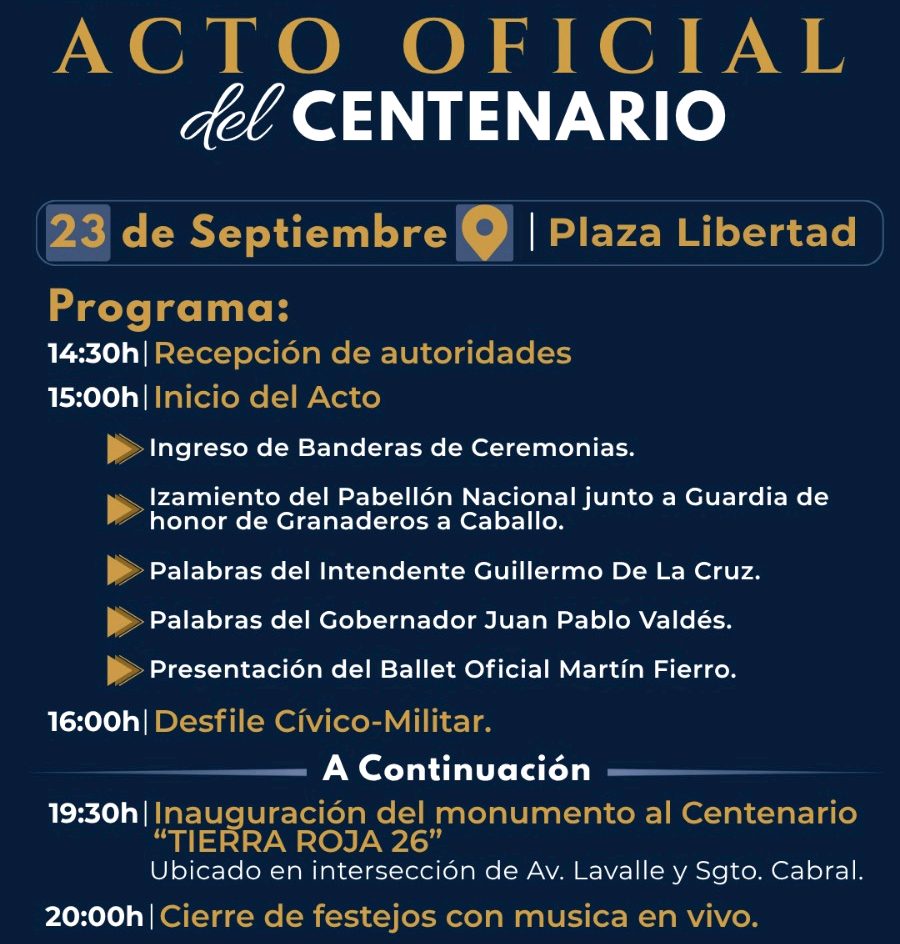 Virasoro festeja sus 100 años con show en Plaza Libertad