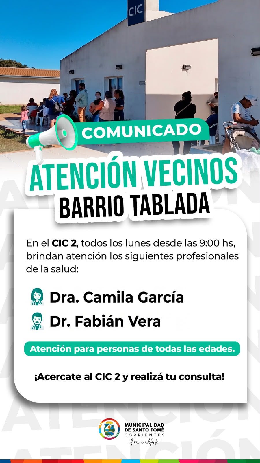 Atención médica gratuita todos los lunes en Barrio Tablada