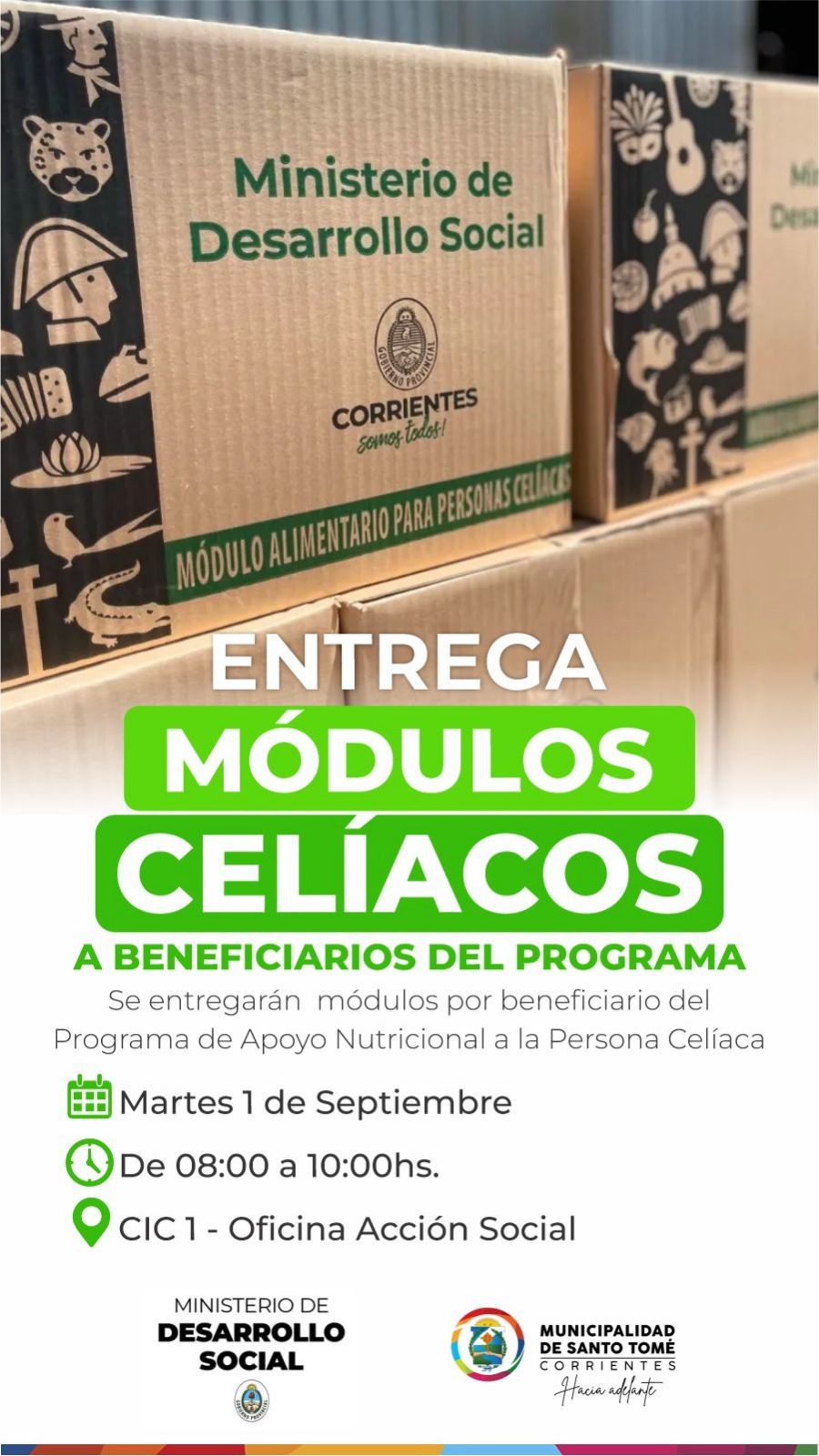 Entregan módulos alimentarios para celíacos el martes