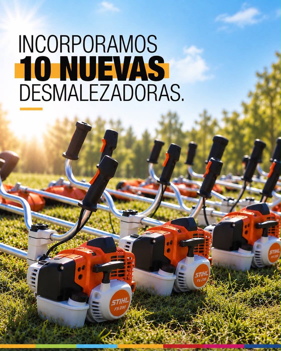 Santo Tomé suma desmalezadoras para el mantenimiento urbano