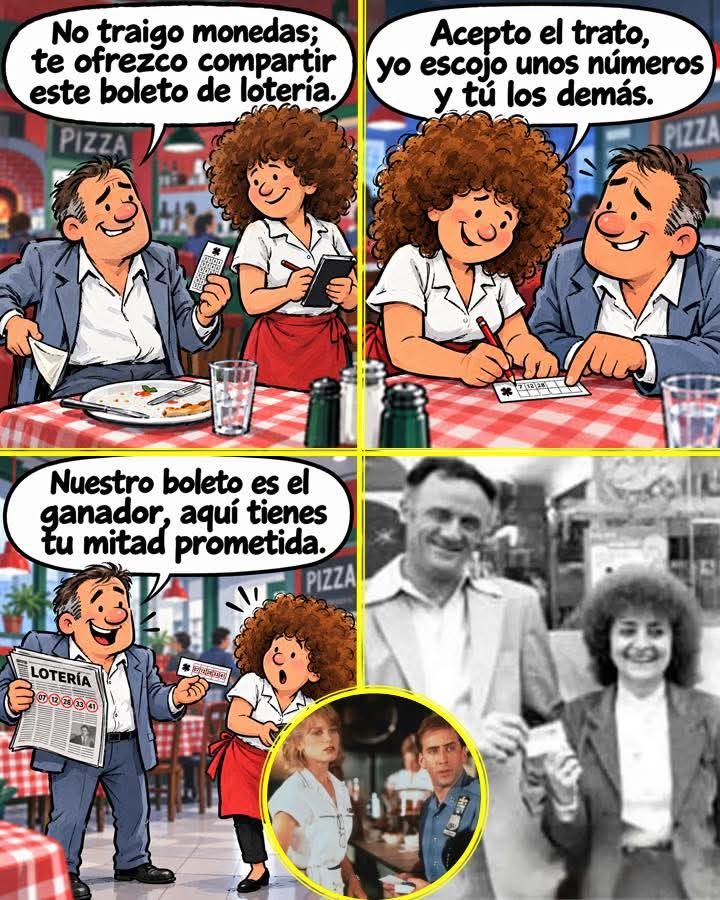 Sin propina, ofreció compartir su lotería y ganaron seis millones