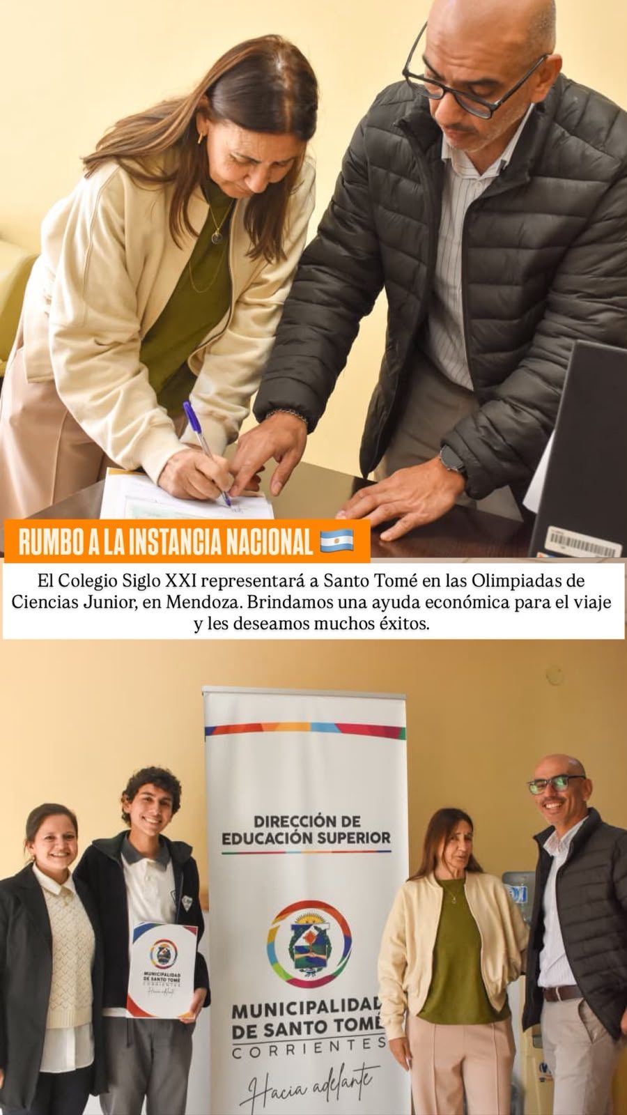Colegio Siglo XXI recibió ayuda para viajar a Mendoza