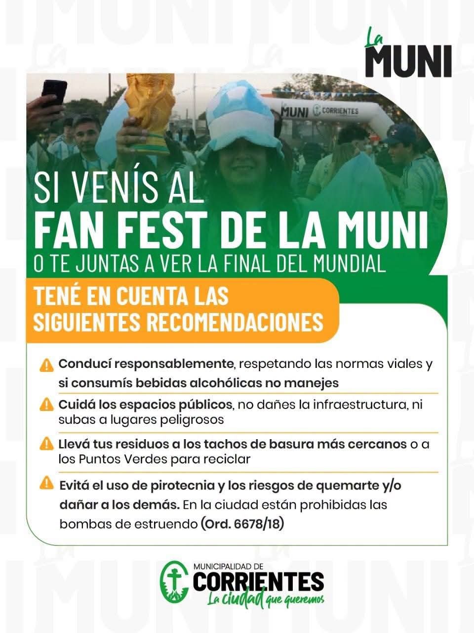 Recomendaciones y cambios de servicios para la final del Mundial
