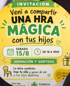 Tarde de animación y sorteos para chicos en Farmacia Central