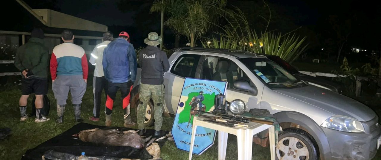 Cuatro detenidos por caza furtiva en la Ruta 40 de Santo Tomé