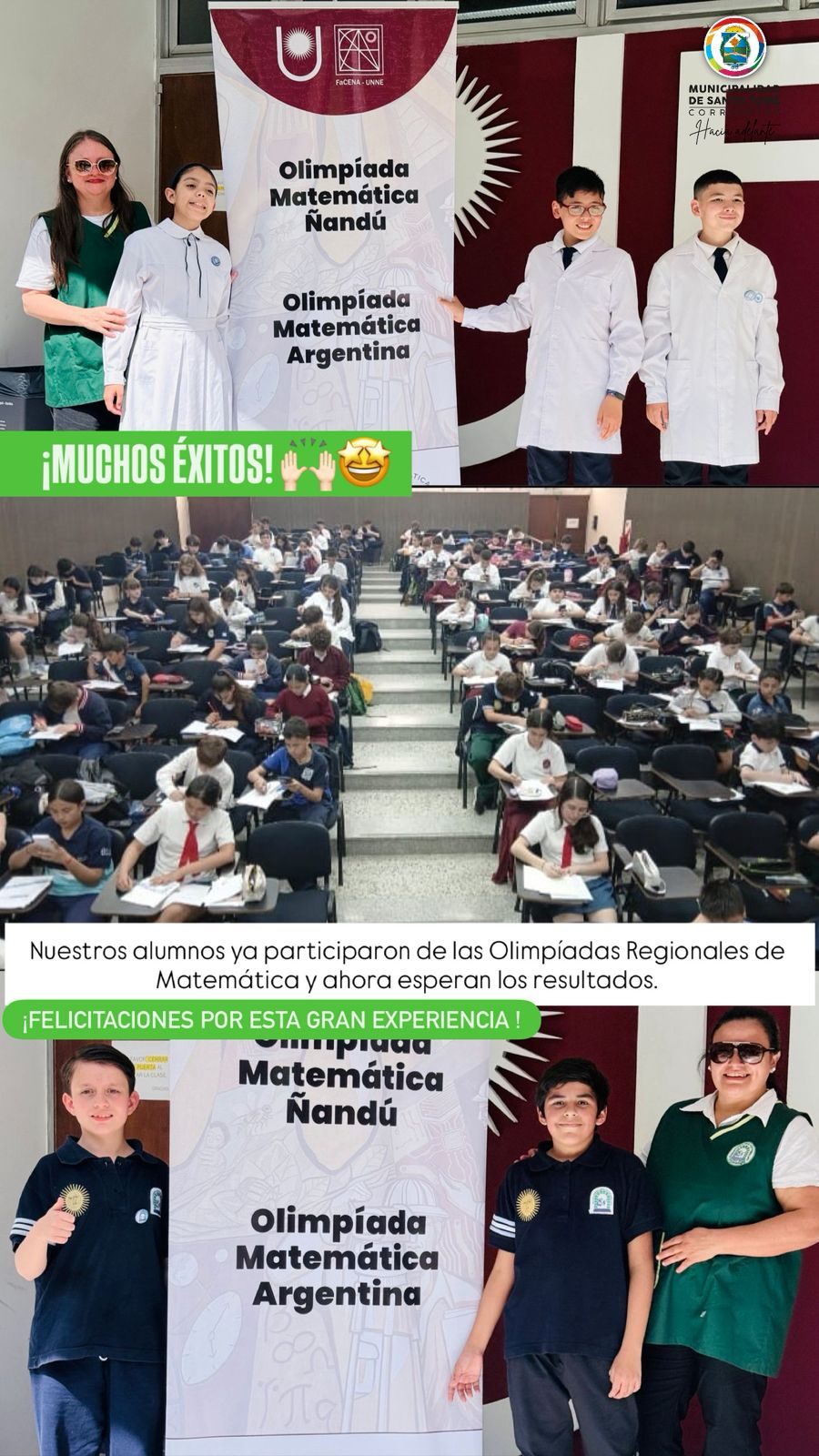 Alumnos de Santo Tomé compitieron en Olimpíada Ñandú