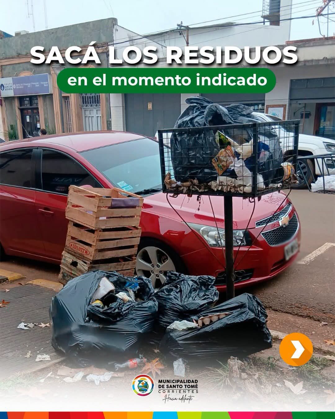 Santo Tomé llama a respetar horarios de recolección de residuos