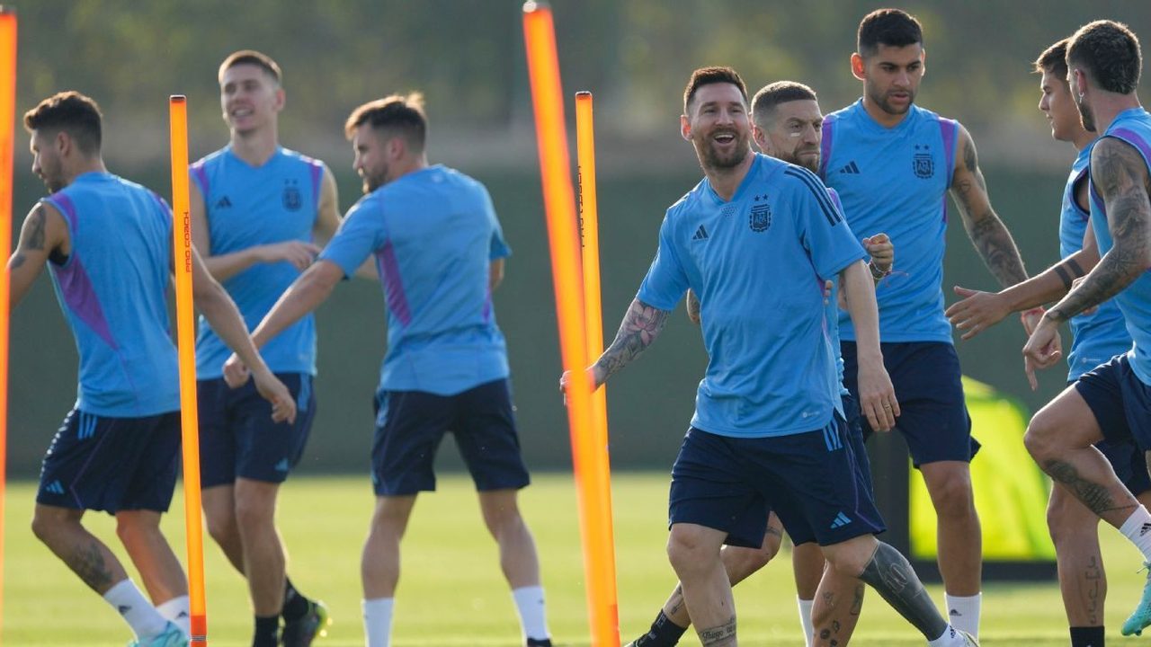 Práctica de Argentina sin minutos de fútbol
