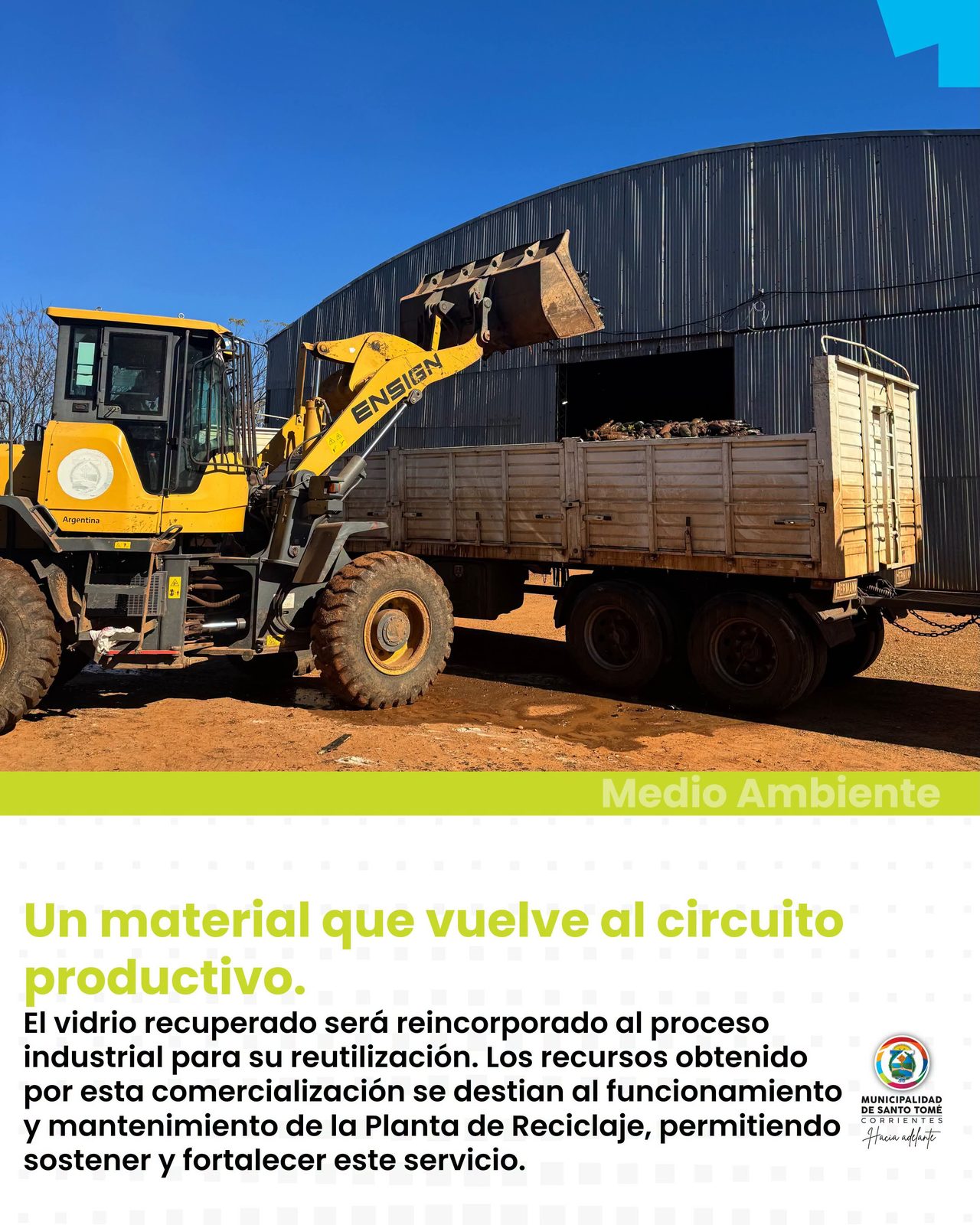 Santo Tomé recicló 26.000 kilos de vidrio