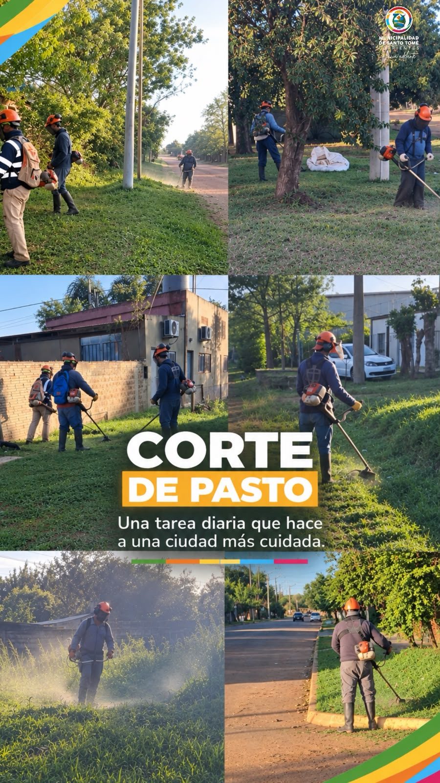 Continúan las tareas de corte de pasto en la ciudad