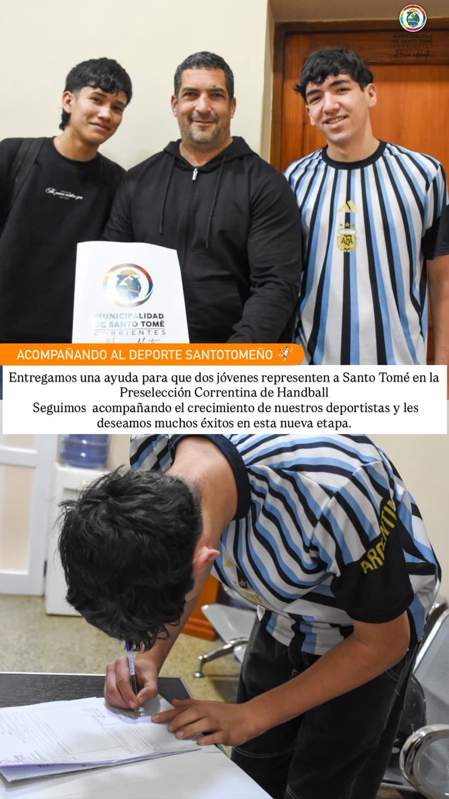 Dos jóvenes de Santo Tomé, a la preselección correntina de handball