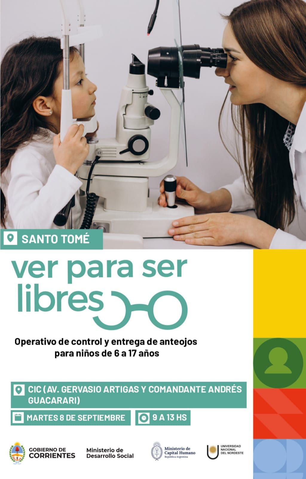 Jornada gratuita de controles oftalmológicos para chicos