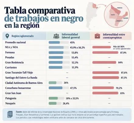 La informalidad laboral supera el 80% entre los cuentapropistas del NEA
