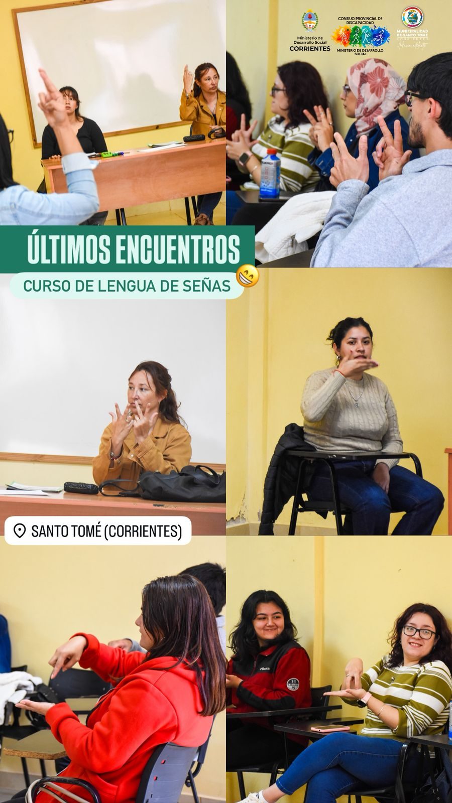 Últimos encuentros del curso gratuito de Lengua de Señas