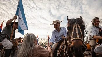 Valdés encabezó la Cabalgata Patriótica a Yapeyú