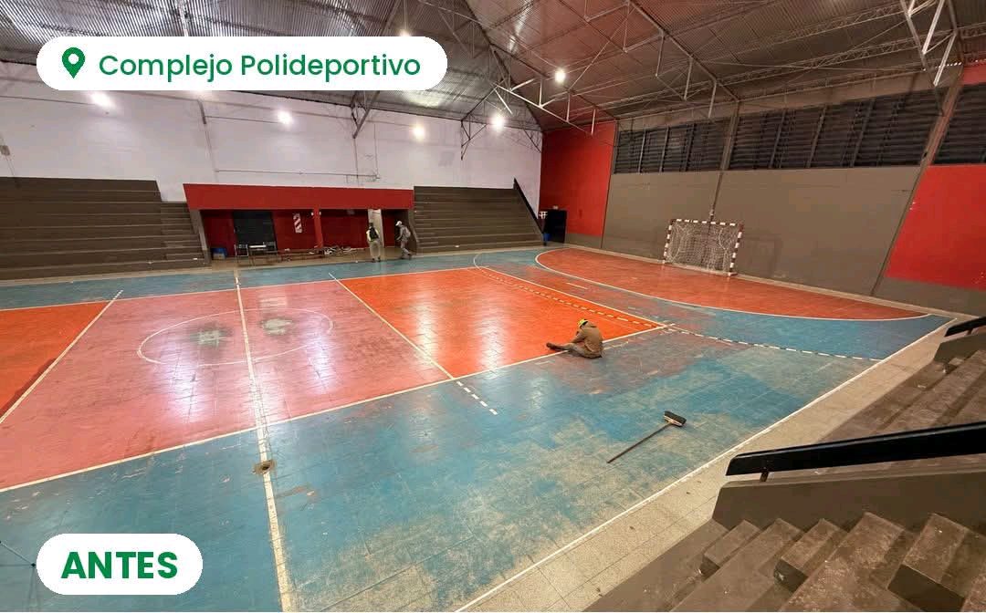 El polideportivo Romeo Maciel suma pintura en todo su interior