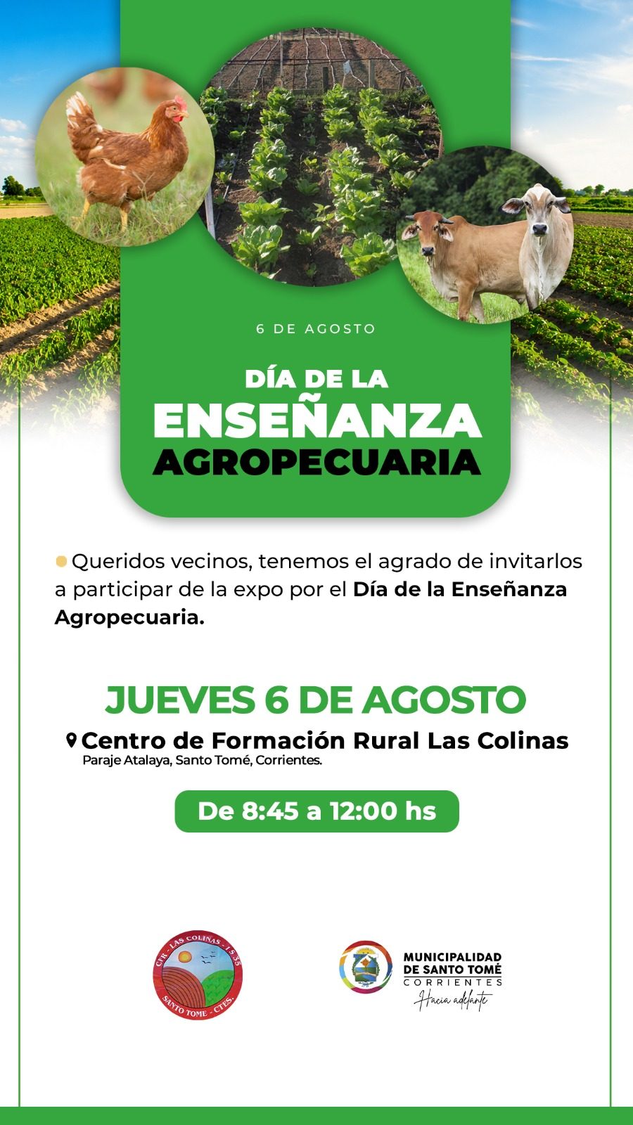 Las Colinas festeja el Día de la Enseñanza Agropecuaria con una expo