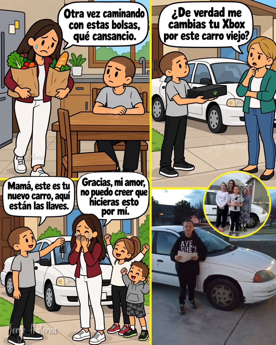Un nene de 13 años cambió su Xbox por un auto para su mamá
