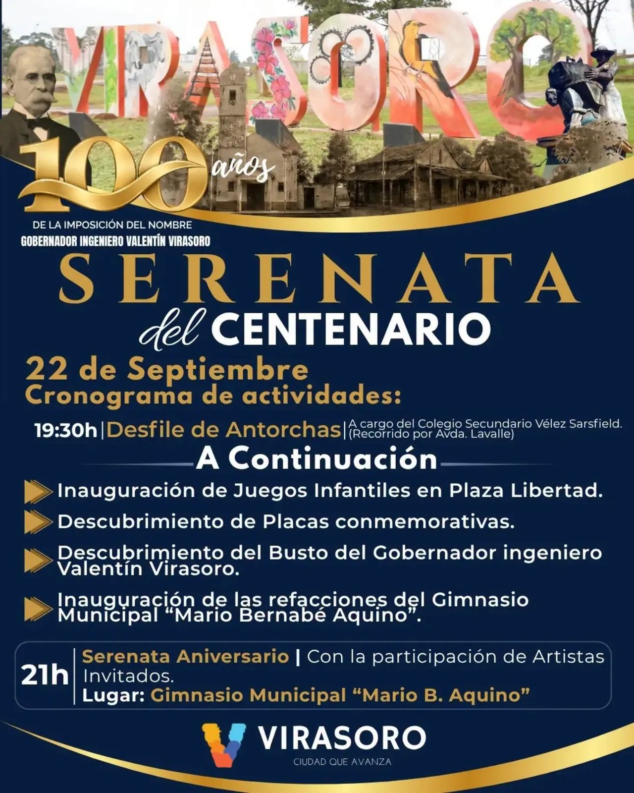 Virasoro celebra sus 100 años con una serenata popular