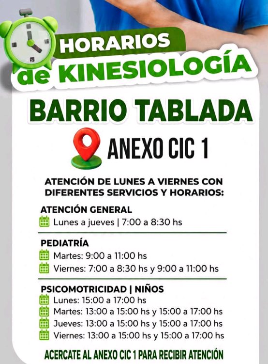 Kinesiología gratuita en el CIC 1 de Tablada