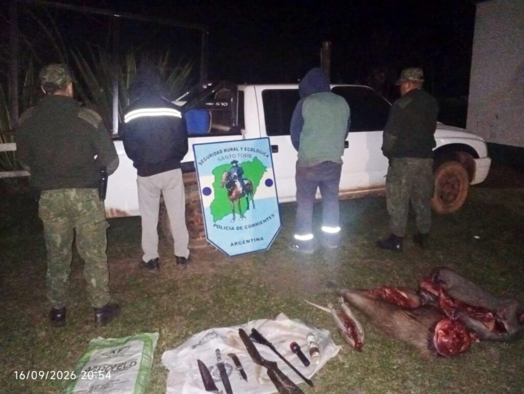 Control vial destapa caza furtiva y camioneta adulterada