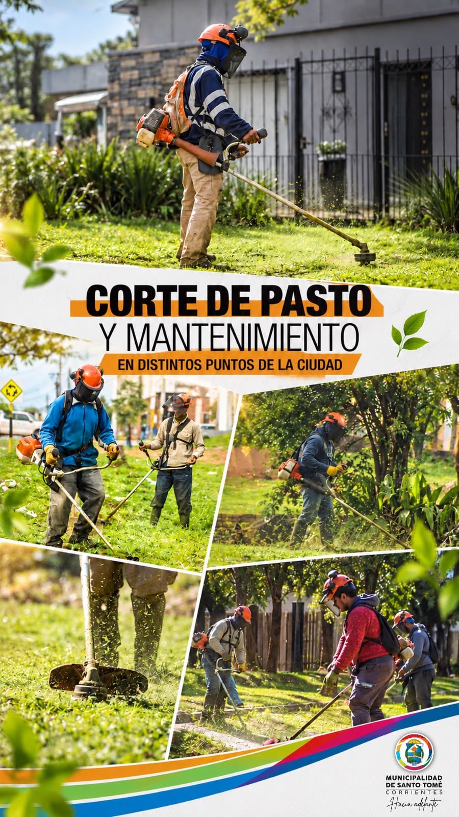 Santo Tomé avanza con el corte de pasto en la ciudad