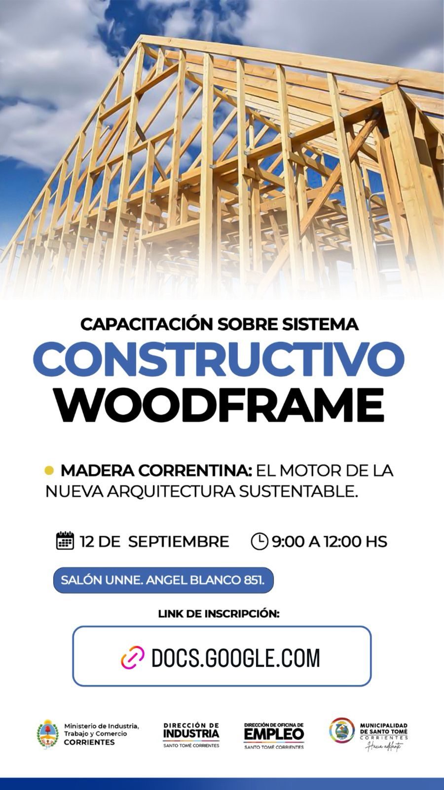 Capacitación gratuita sobre construcción en Wood Frame
