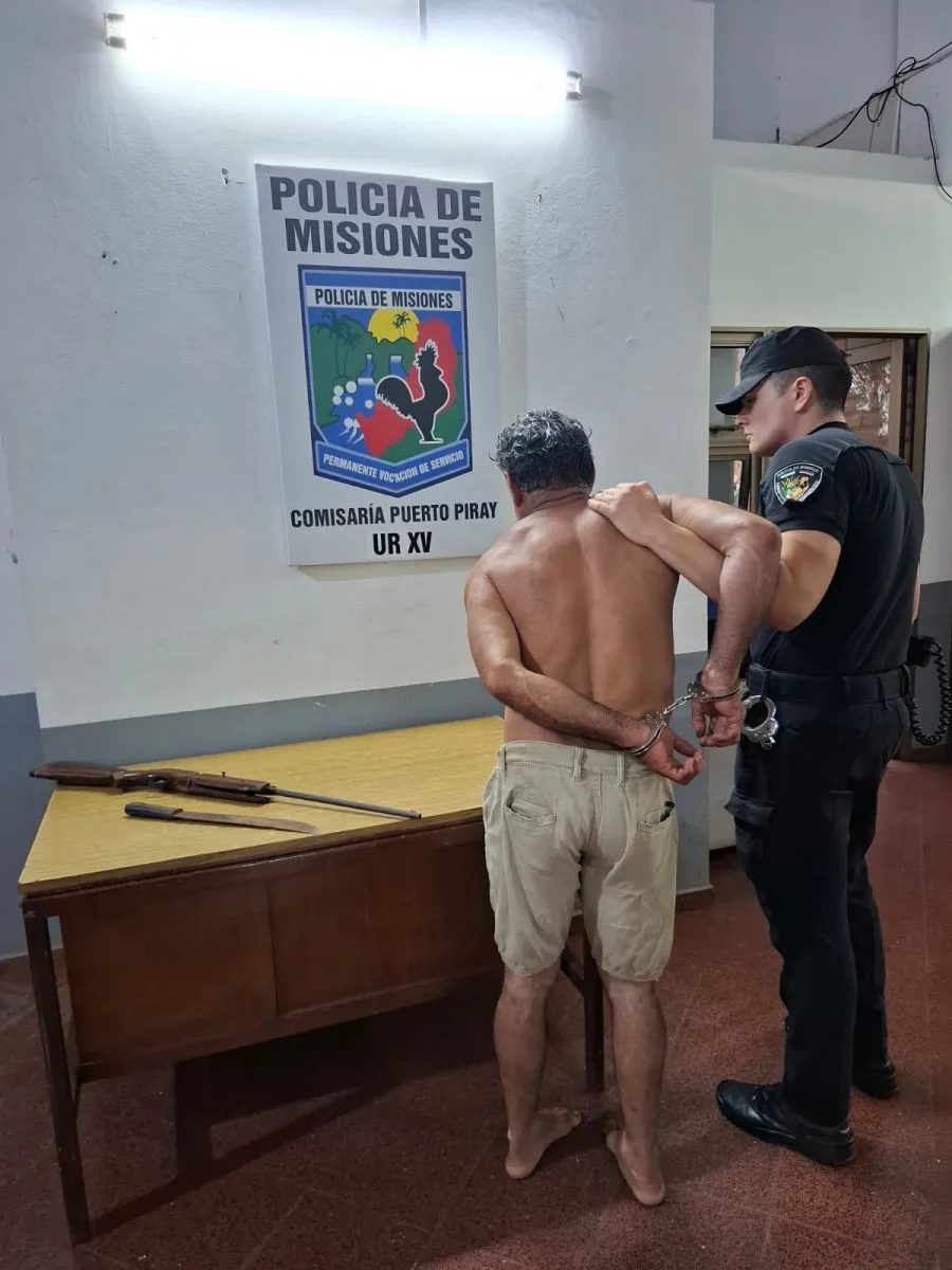 Detenido en Puerto Piray por amenazar con un machete