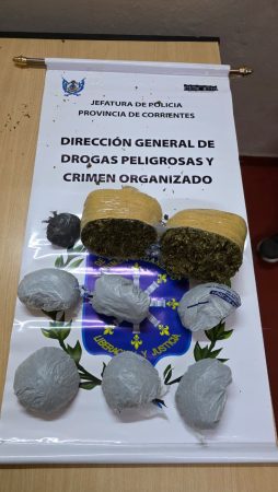 Interceptan encomienda con marihuana rumbo al interior de Corrientes