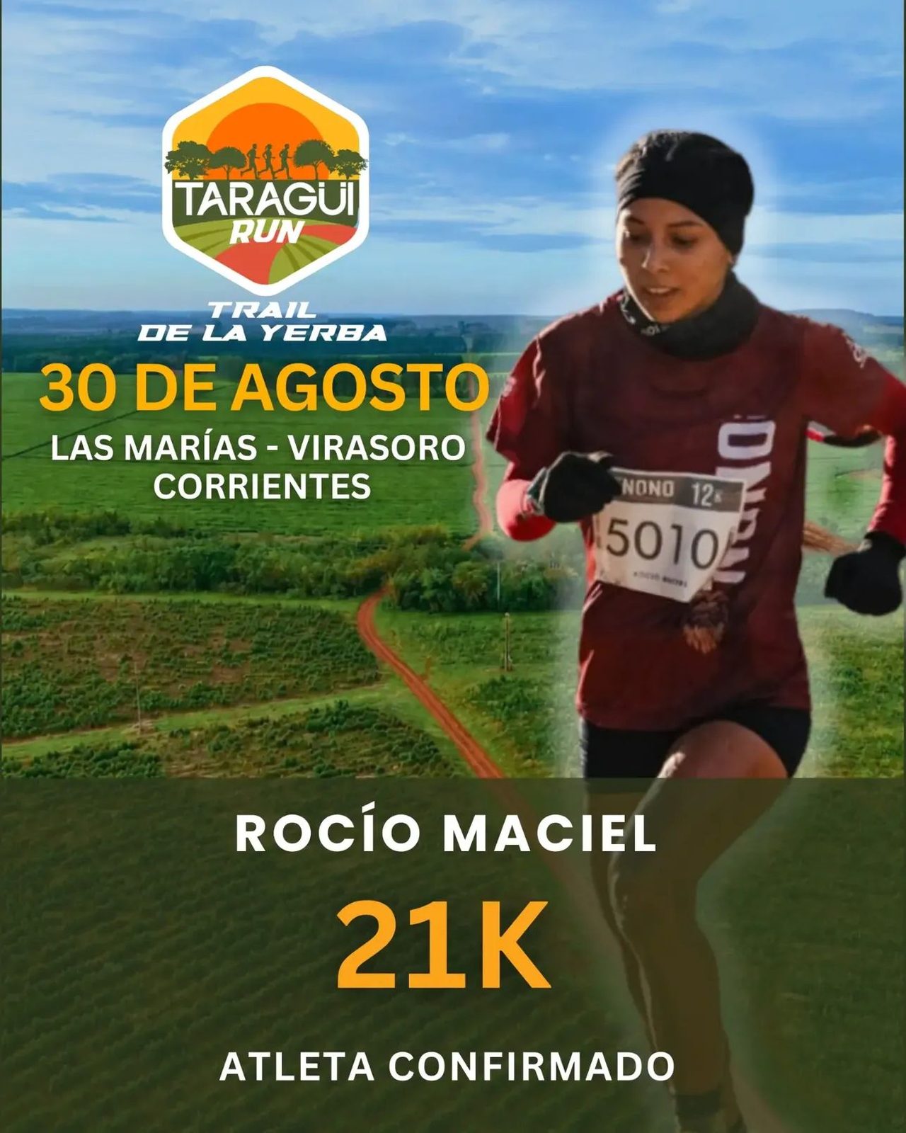 Rocío Maciel correrá los 21K del Taragüi Trail