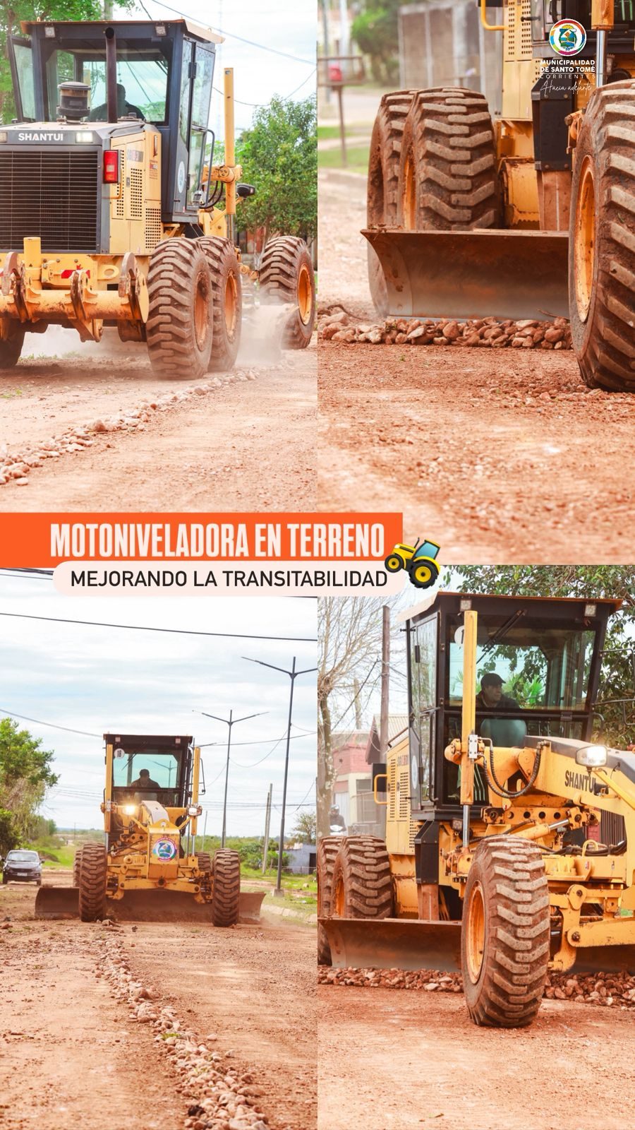 Santo Tomé nivela calles en varios barrios de la ciudad