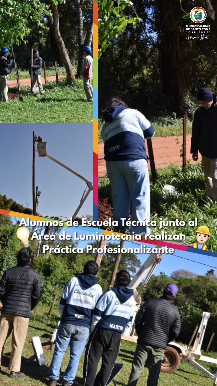 Estudiantes técnicos hacen pasantías en Luminotecnia
