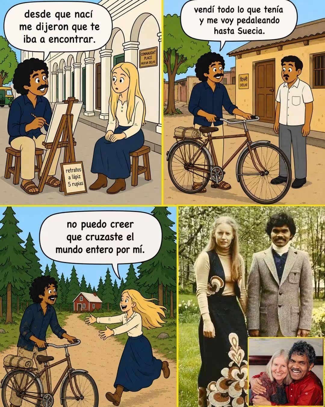Cruzó Asia y Europa en bicicleta para reencontrarse con su amor