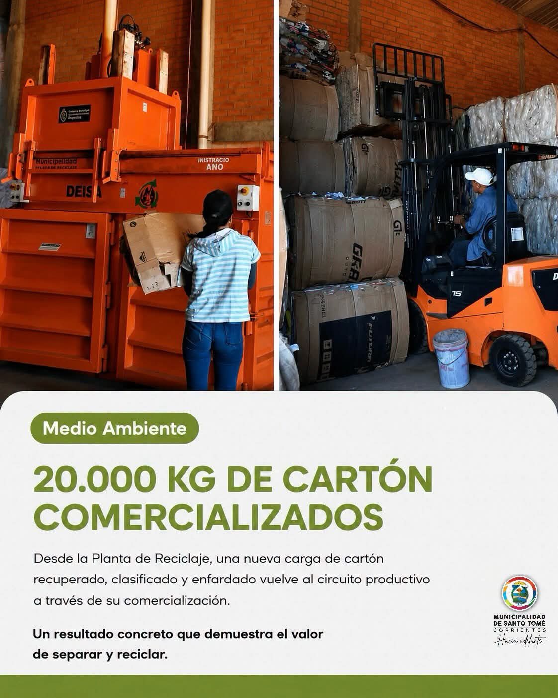 Santo Tomé difunde resultados de la separación de residuos