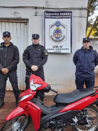Virasoro: recuperan moto robada en Posadas, Misiones