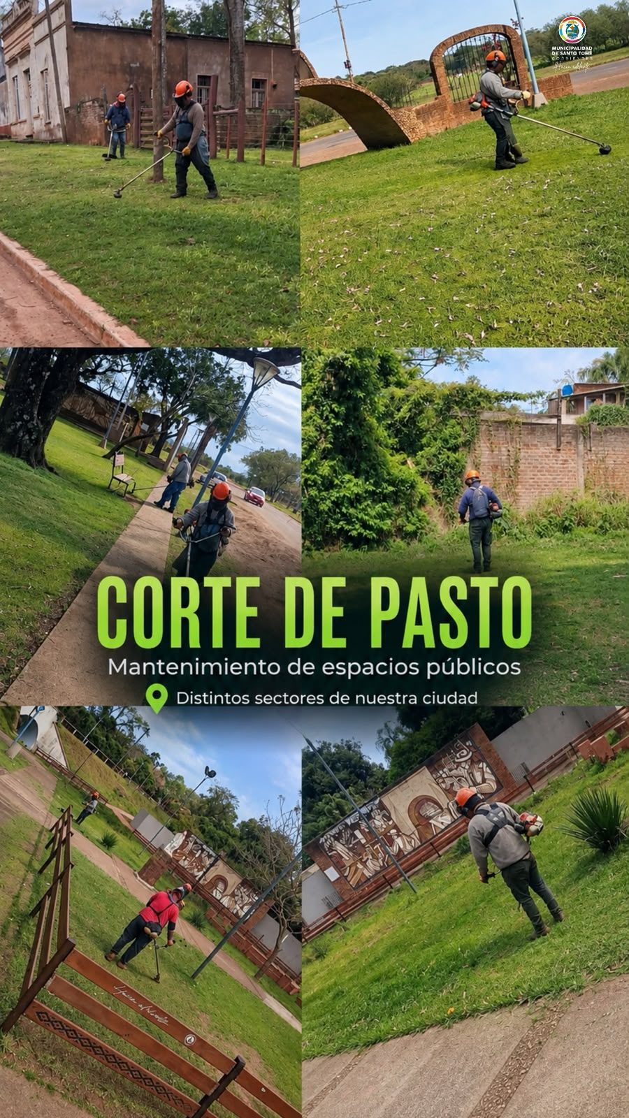 Santo Tomé avanza con el corte de pasto en la ciudad