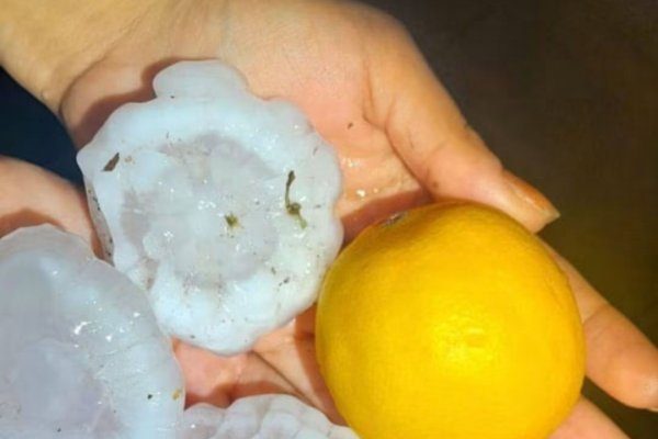 Fuerte tormenta con granizo azotó el este de Corrientes