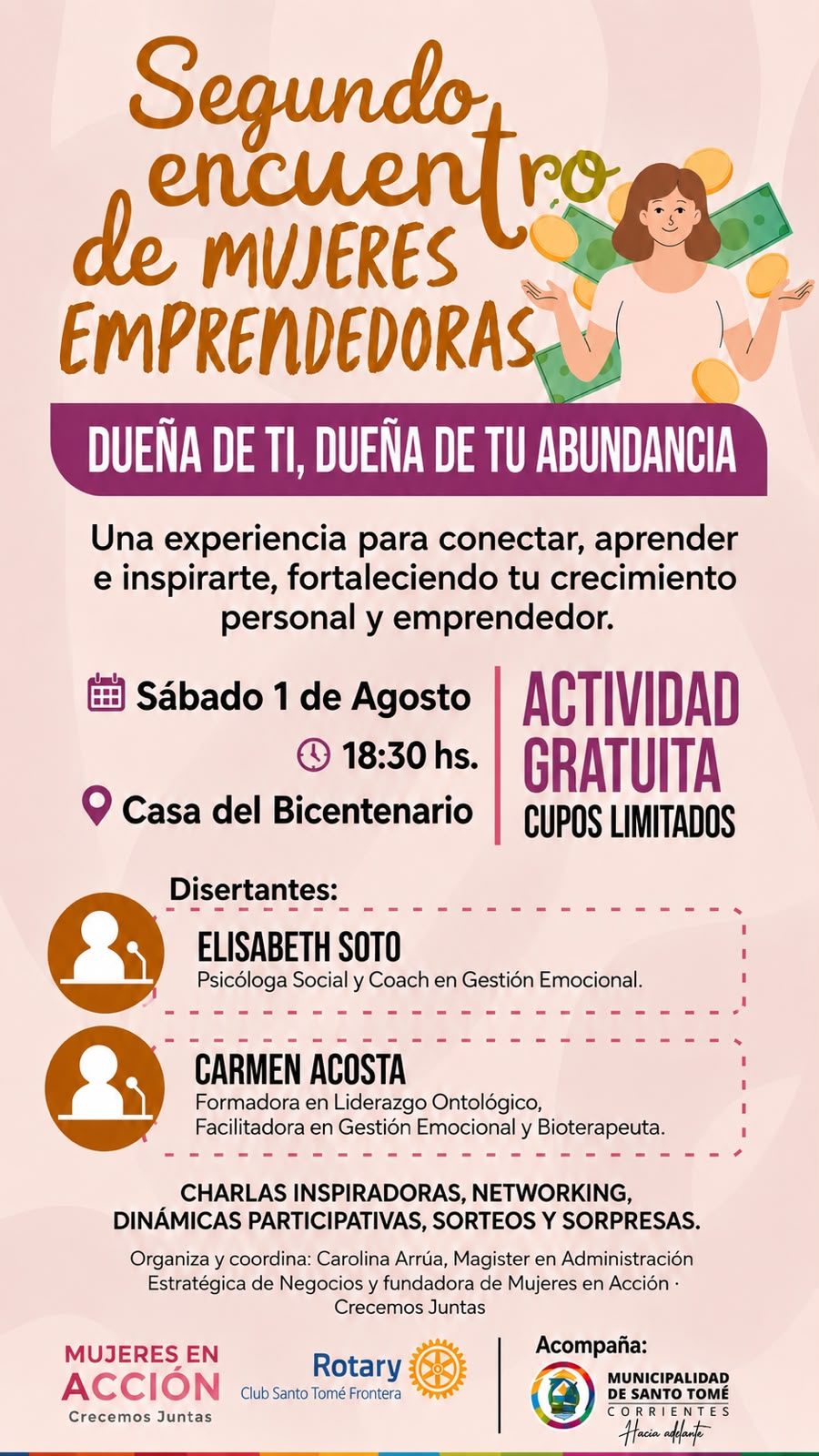 Segundo encuentro para mujeres emprendedoras, este sábado