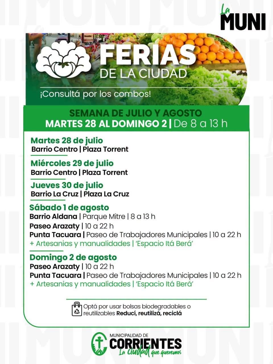 Ferias de la Ciudad: productos frescos a buen precio