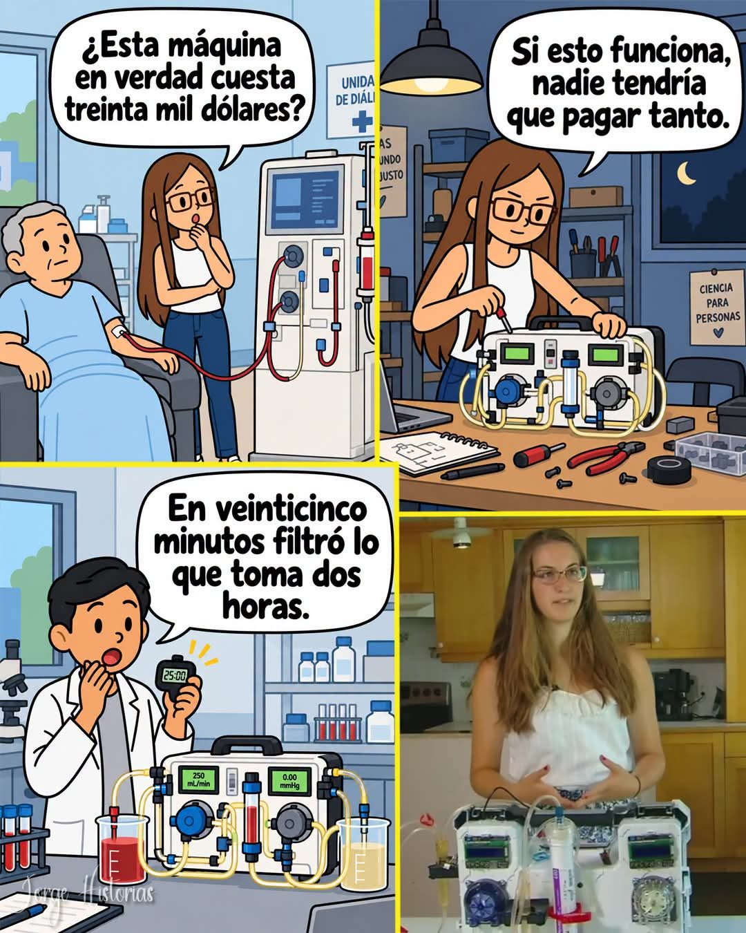 Adolescente diseñó una máquina de diálisis casera y barata