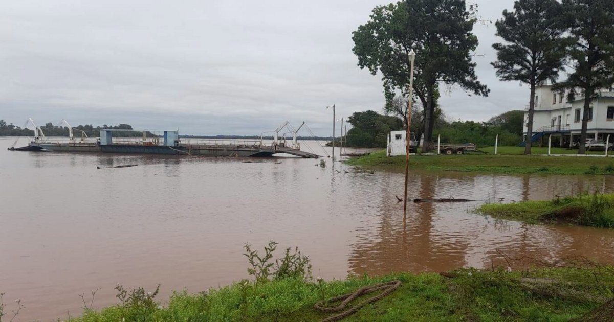 Cierran el paso Alvear-Itaquí por la crecida del río Uruguay
